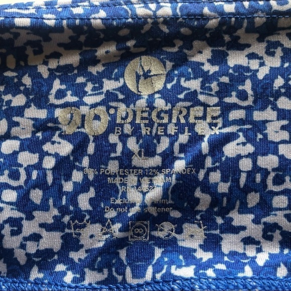90 Degrees by Reflex High Performance Printed Cropped Athletic Leggings Size XL - Picture 5 of 10